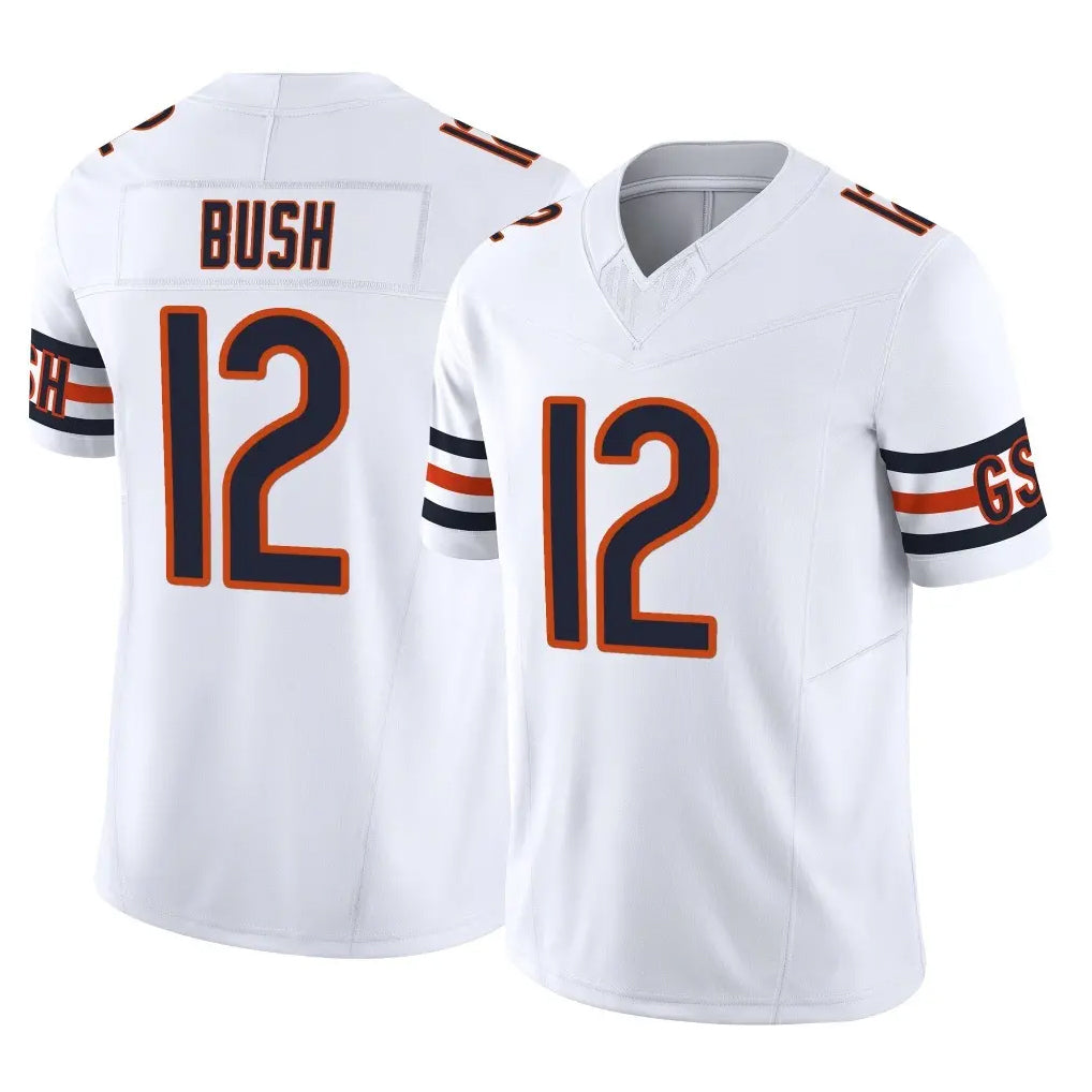C.Bears #12 Devin Bush Player White Vapor F.U.S.E. Limited Home Game Ldoa Stitched Jerseys