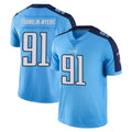 T.Titans #91 John Franklin-Myers Player Light Blue Limited Color Rush Home Game Ldoa Stitched Jerseys