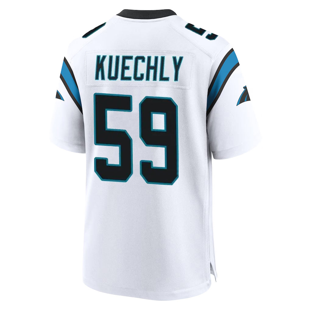 C.Panthers #59 Luke Kuechly Player White Home Game Ldoa Stitched Jerseys