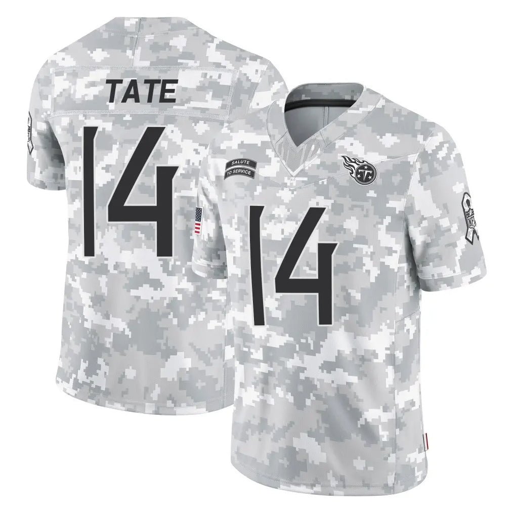 T.Titans #14 Carnell Tate Player Arctic Camo Limited Salute to Service Home Game Ldoa Stitched Jerseys