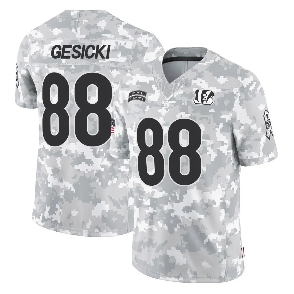 C.Bengals #88 Mike Gesicki Player Arctic Camo Salute to Service Limited Ldoa Stitched Jerseys