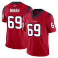 H.Texans #69 Ed Ingram Player Red Limited Vapor F.U.S.E. Home Game Ldoa Stitched Jerseys