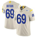 LA.Rams #69 Kevin Dotson Player Bone Limited Vapor Home Game Ldoa Stitched Jerseys