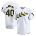 Athletics #40 Luis Severino Player White Limited Home Game Ldoa Stitched Jerseys