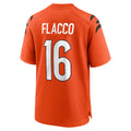 C.Bengals #16 Joe Flacco Player Orange Home Game Ldoa Stitched Jerseys