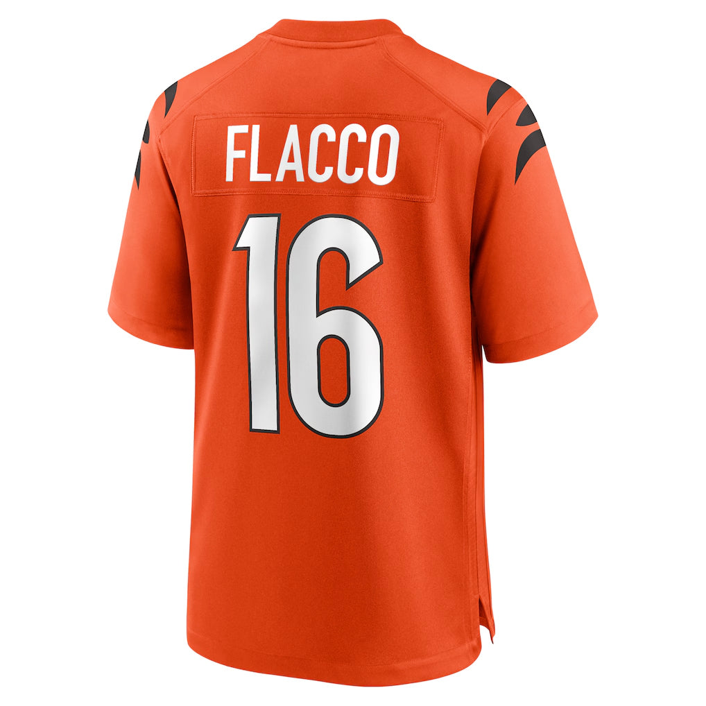 C.Bengals #16 Joe Flacco Player Orange Home Game Ldoa Stitched Jerseys