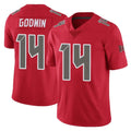 TB.Buccaneers #14 Chris Godwin Jr. Player Red Limited Color Rush Home Game Ldoa Stitched Jerseys
