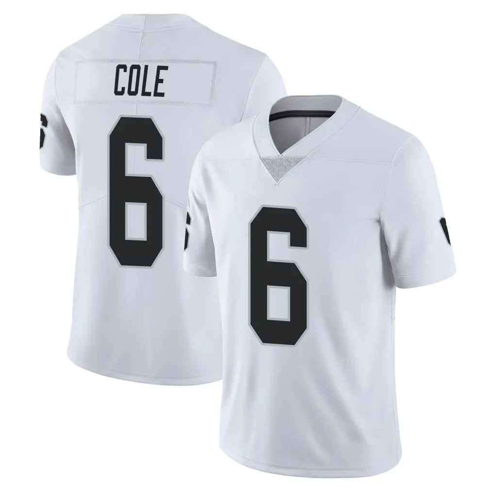 LV.Raiders #6 A.J. Cole Player White Limited Vapor Untouchable Home Game Ldoa Stitched Jerseys