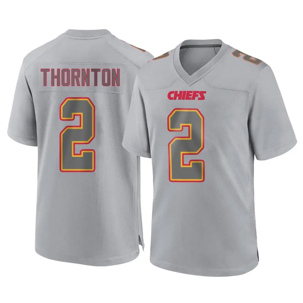 KC.Chiefs #2 Tyquan Thornton Player Gray Atmosphere Fashion Game Ldoa Stitched Jerseys