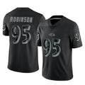 B.Ravens #95 Tavius Robinson Player Black REFLECTIVE Limited Ldoa Stitched Jerseys