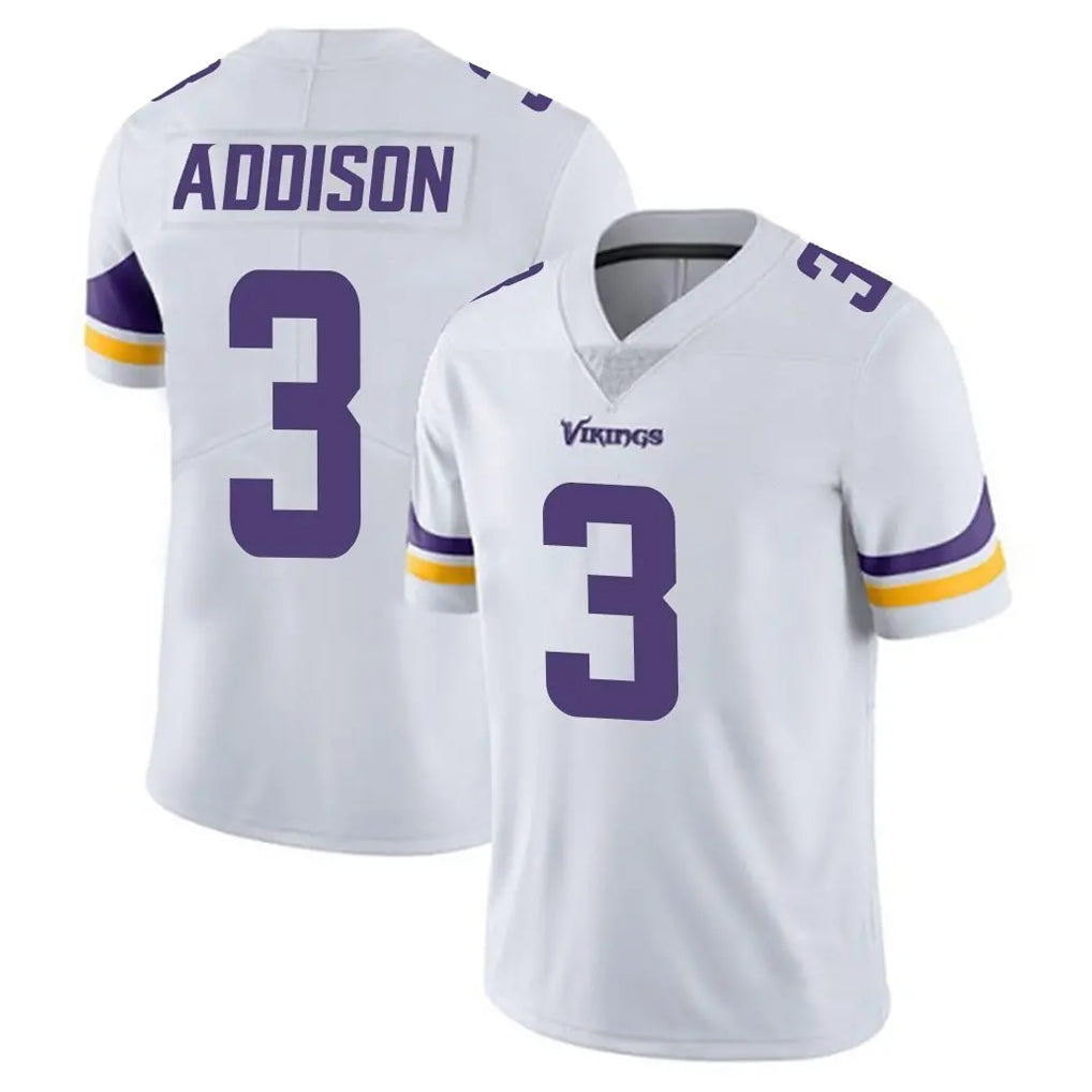 M.Vikings #3 Jordan Addison Player White Limited Vapor Untouchable Home Game Ldoa Stitched Jerseys