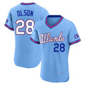 A.Braves #28 Matt Olson Player Powder Blue 2026 City Connect T-shirt Limited Elite Home Game Ldoa Stitched Jerseys