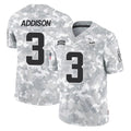 M.Vikings #3 Jordan Addison Player Arctic Camo Salute To Service Limited Game Ldoa Stitched Jerseys