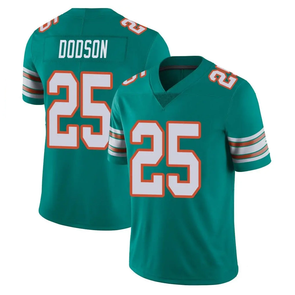 M.Dolphins #25 Tyrel Dodson Player Aqua Limited Alternate Vapor Untouchable Home Game Ldoa Stitched Jerseys