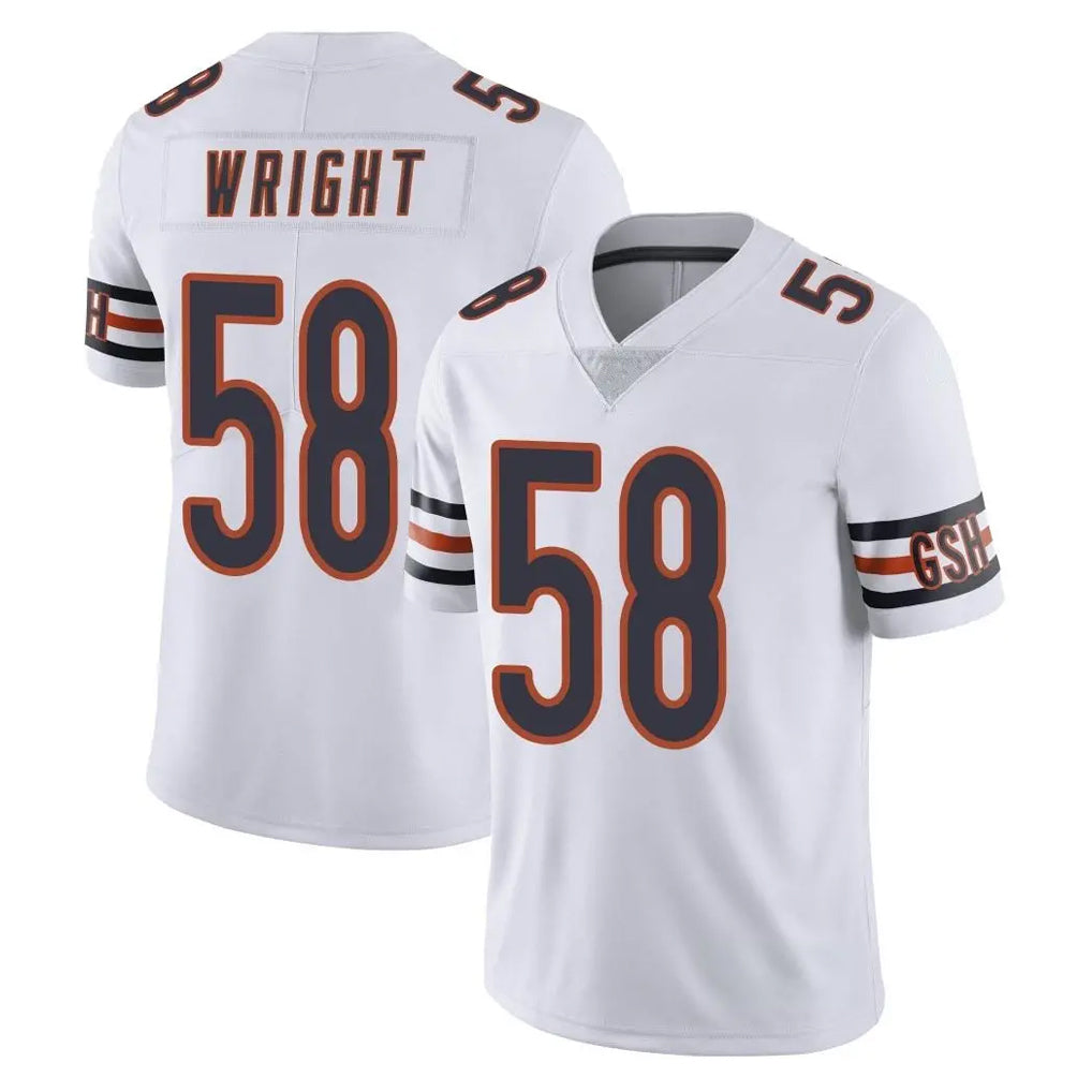 C.Bears #58 Darnell Wright Player White Vapor Untouchable Limited Home Game Ldoa Stitched Jerseys