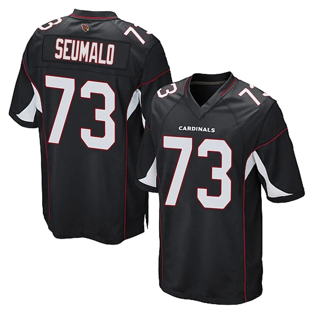 A.Cardinals #73 Isaac Seumalo Player Black Home Game Ldoa Stitched Jerseys