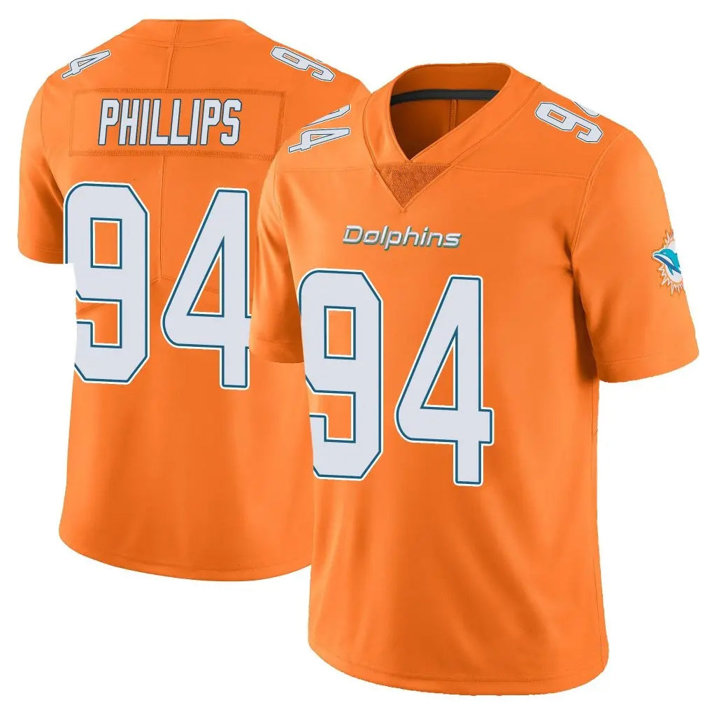 M.Dolphins #94 Jordan Phillips Player Orange Limited Home Game Ldoa Stitched Jerseys