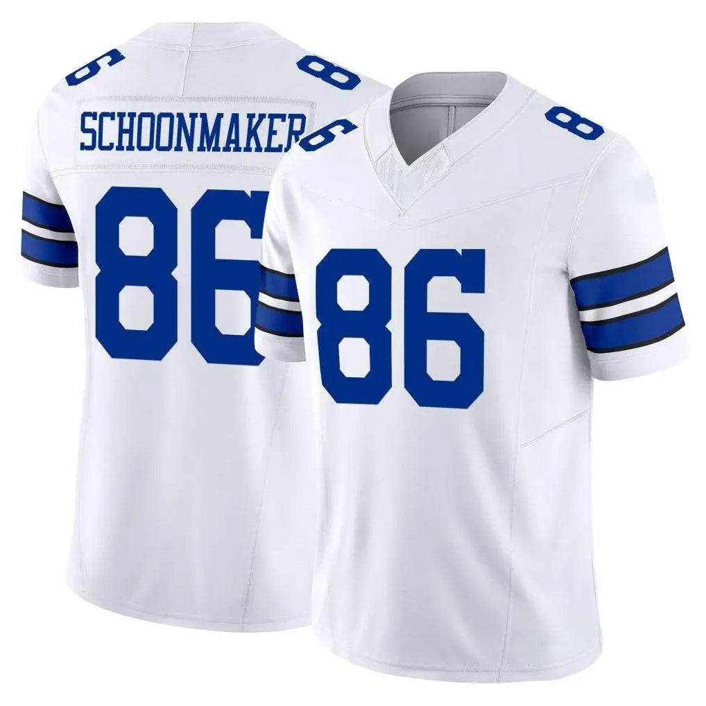 D.Cowboys #86 Luke Schoonmaker Player White Limited Vapor F.U.S.E. Home Game Kdoa Stitched Jerseys