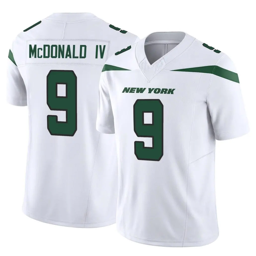 NY.Jets #9 Will McDonald IV Player White Limited Vapor F.U.S.E. Home Game Ldoa Stitched Jerseys