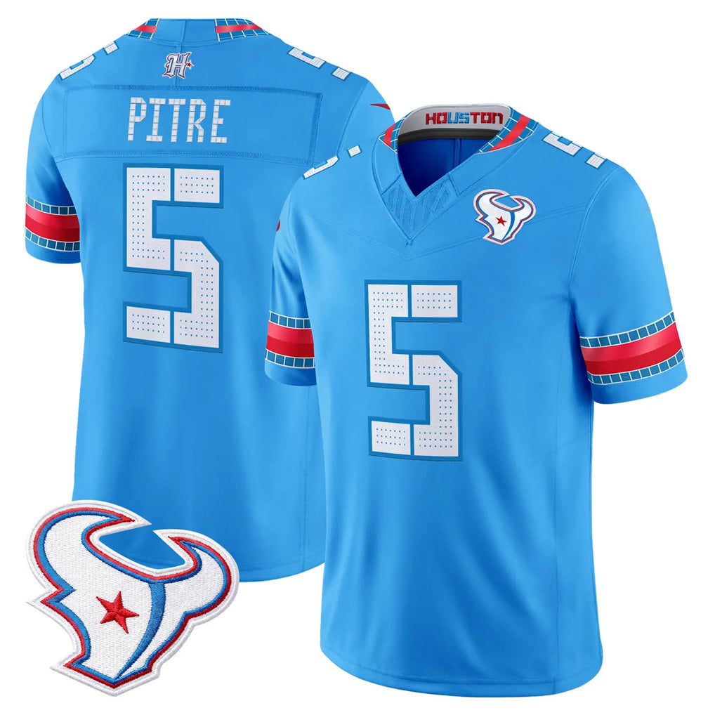 H.Texans #5 Jalen Pitre Player Blue 2026 Rivalries Vapor Limited Home Game Ldoa Stitched jerseys