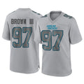 C.Panthers #97 Bobby Brown III Player Gray Atmosphere Fashion Game Ldoa Stitched Jerseys