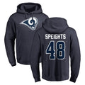 LA.Rams #48 Omar Speights Player Navy Pullover Hoodie Limited Game Ldoa Stitched Jerseys