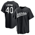 Athletics #40 Luis Severino Player Black Fashion Home Game Ldoa Stitched Jerseys
