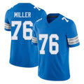 D.Lions #76 Blake Miller Player Blue Limited Vapor F.U.S.E. Alternate Home Game Ldoa Stitched Jerseys
