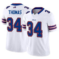 B.Bills #34 Thurman Thomas Player White Vapor F.U.S.E. Limited Home Game Ldoa Stitched Jerseys