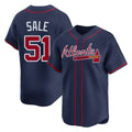 A.Braves #51 Chris Sale Player Navy Limited Home Game Ldoa Stitched Jerseys