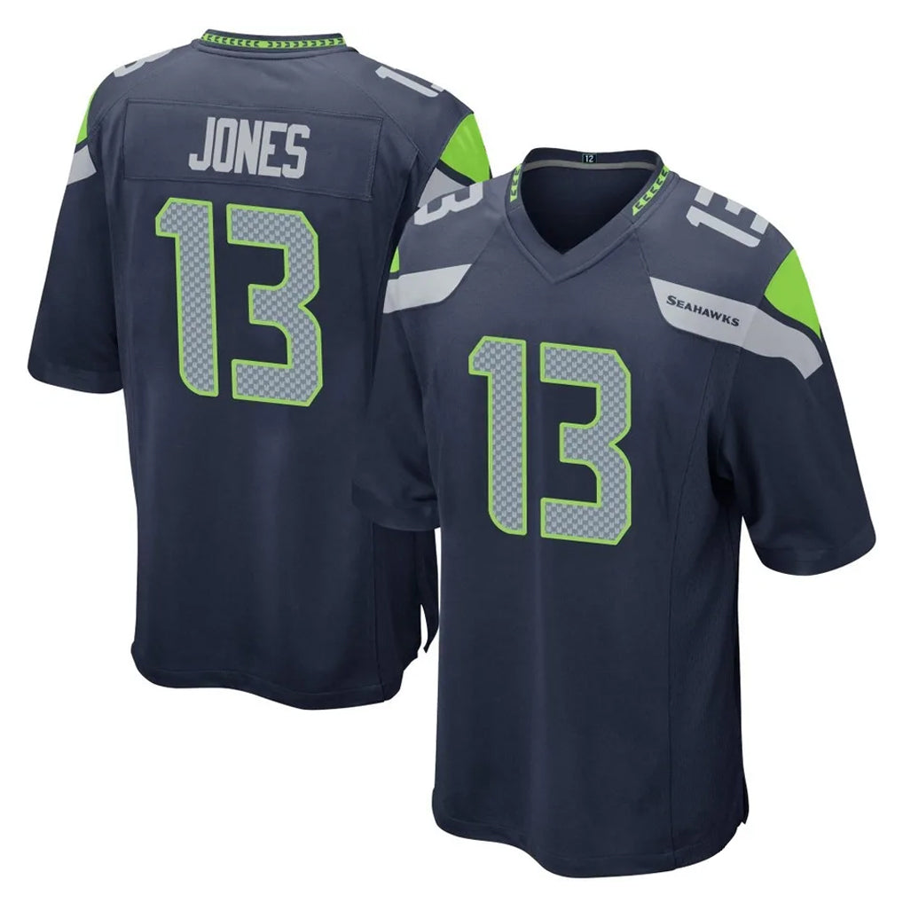 S.Seahawks #13 Ernest Jones IV Player Navy Home Game Ldoa Stitched Jerseys