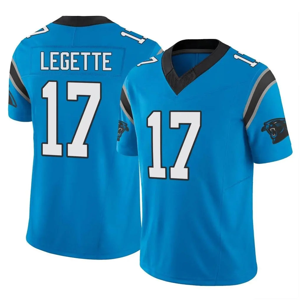 C.Panthers #17 Xavier Legette Player Blue Vapor F.U.S.E. Limited Home Game Ddoa Ldoa Stitched Jerseys