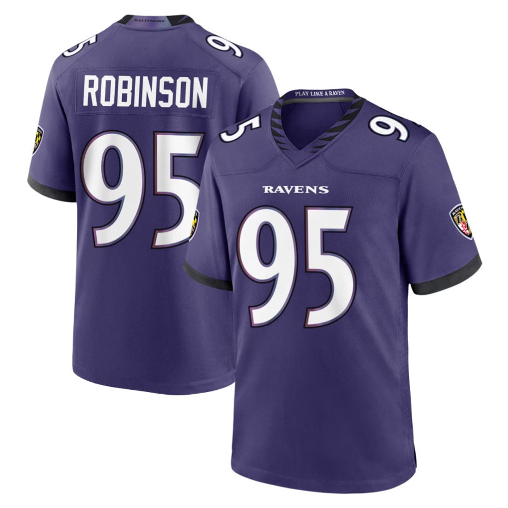 B.Ravens #95 Tavius Robinson Player Purple Limited Home Game Ldoa Stitched Jerseys