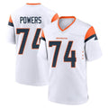 D.Broncos #74 Ben Powers Player White Home Game Ldoa Stitched Jerseys