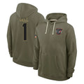 H.Texans #1 Tank Dell Player Olive Salute to Service Pullover Hoodies Limited Ldoa Stitched Jerseys