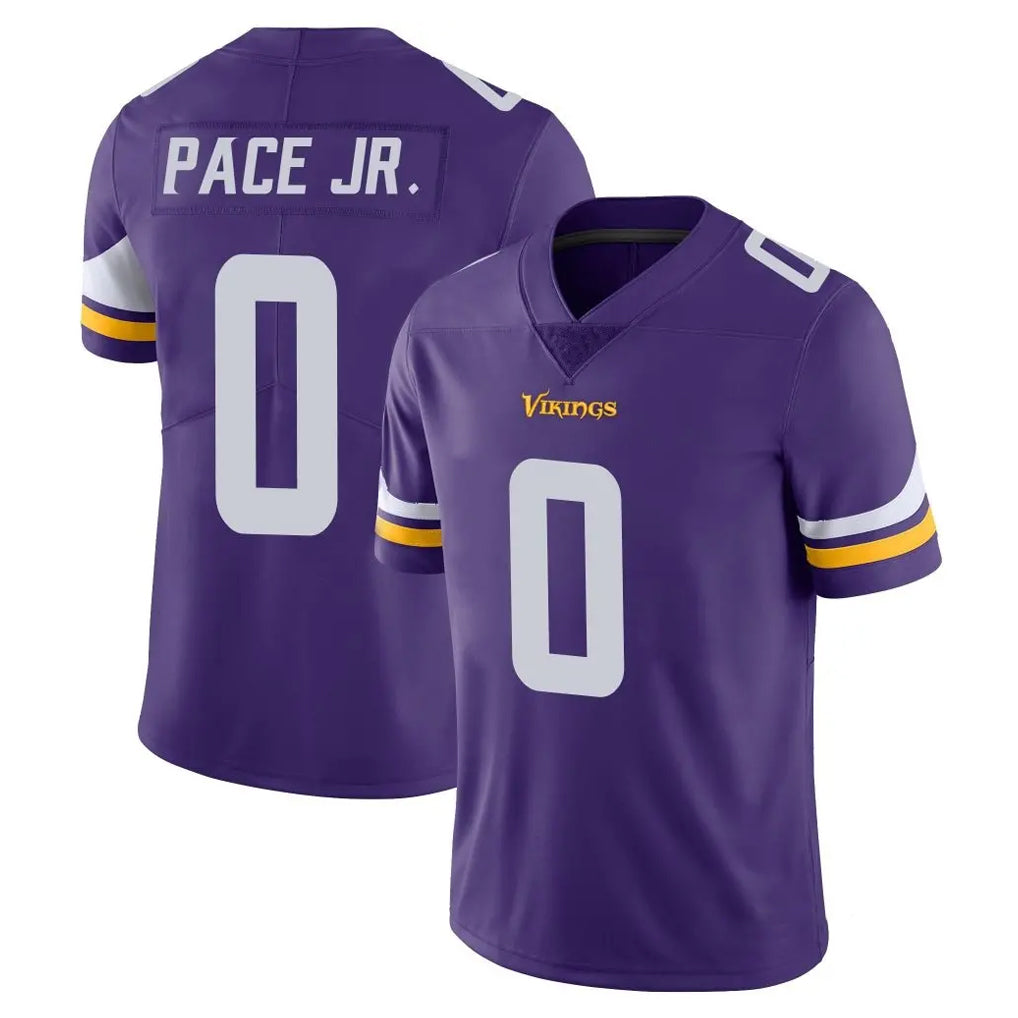 M.Vikings #0 Ivan Pace Jr. Player Purple Limited Vapor Untouchable Home Game Ldoa Stitched Jerseys