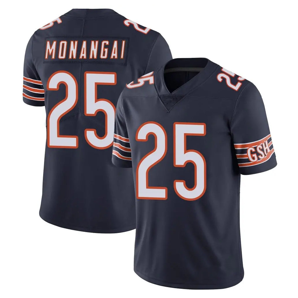 C.Bears #25 Kyle Monangai Player Navy Vapor Untouchable Limited Home Game Ldoa Stitched Jerseys
