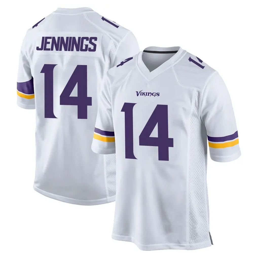 M.Vikings #14 Jauan Jennings Player White Home Game Ldoa Stitched Jerseys