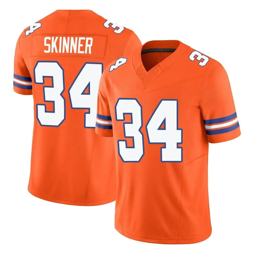 D.Broncos #34 JL Skinner Player Orange Limited Alternate Vapor F.U.S.E. Throwback Game Ldoa Stitched Jerseys