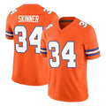 D.Broncos #34 JL Skinner Player Orange Limited Alternate Vapor F.U.S.E. Throwback Game Ldoa Stitched Jerseys