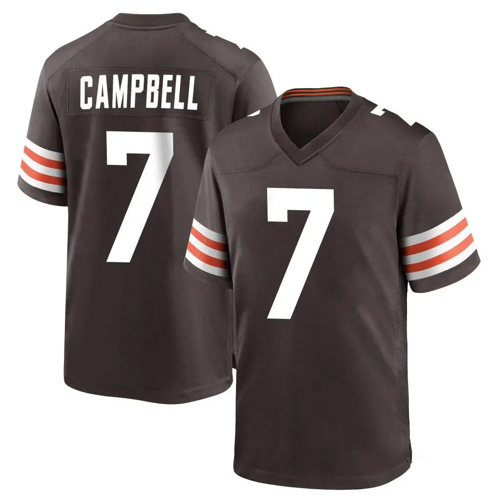 C.Browns #7 Tyson Campbell Player Brown Home Game Ldoa Stitched Jerseys