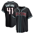 A.Diamondbacks #41 Carlos Santana Player Black Home Game Ldoa Stitched Jerseys