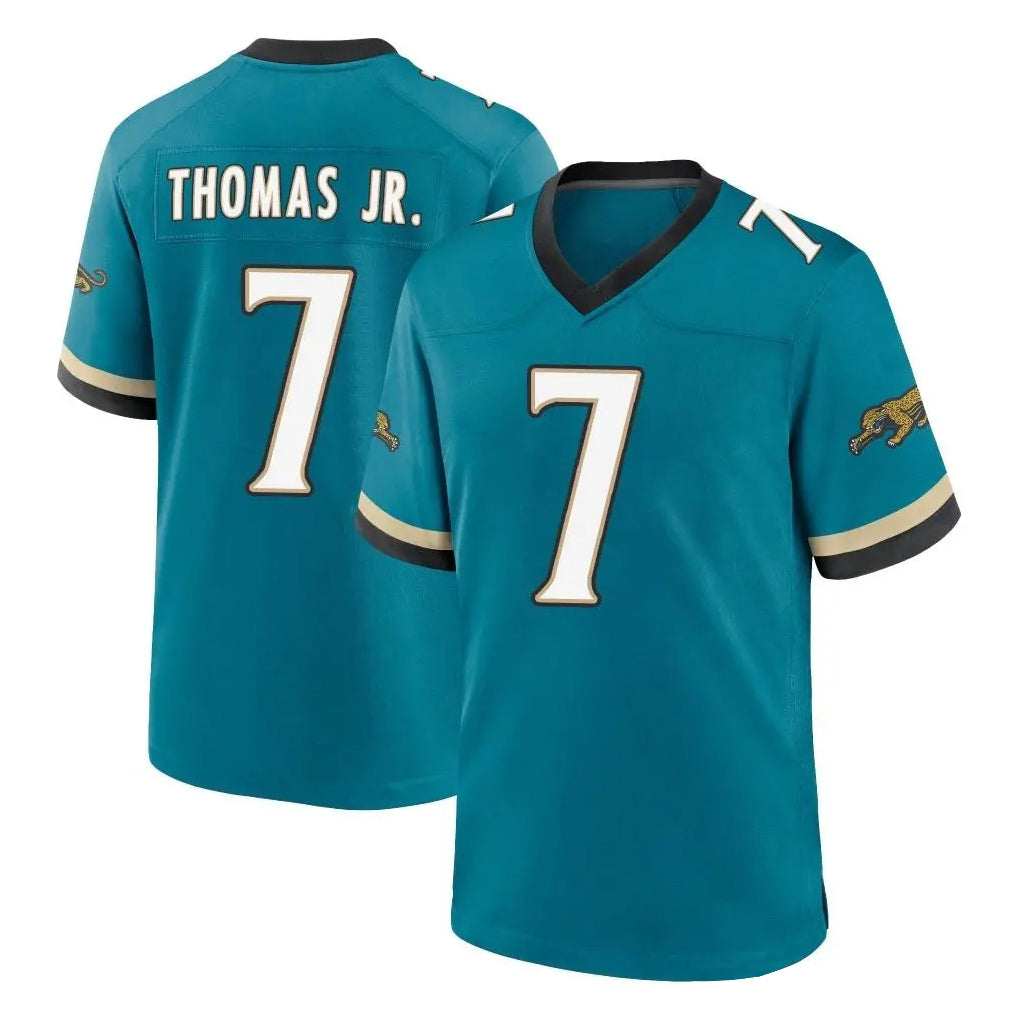 J.Jaguars #7 Brian Thomas Jr. Player Teal Prowler Throwback Limited Home Game Ldoa Stitched Jerseys