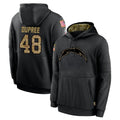 LA.Chargers #48 Bud Dupree Player Black Salute to Service Hoodies Limited Game Ldoa Stitched Jerseys