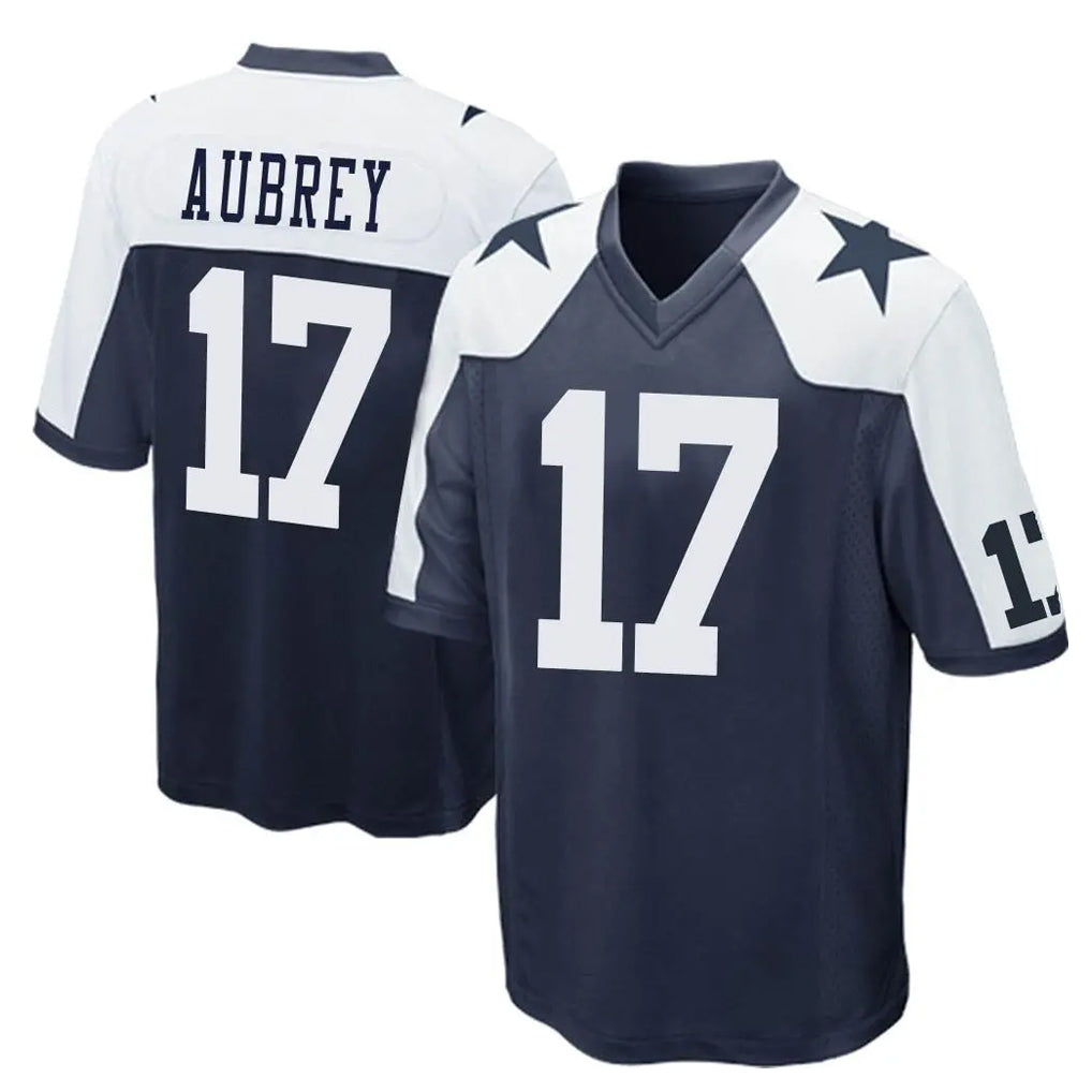 D.Cowboys #17 Brandon Aubrey Player Navy-White Alternate Home Game Ldoa Stitched Jerseys