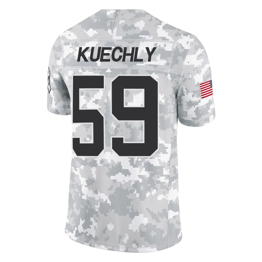 C.Panthers #59 Luke Kuechly Player Arctic Camo Salute to Service Limited Game Ldoa Stitched Jerseys