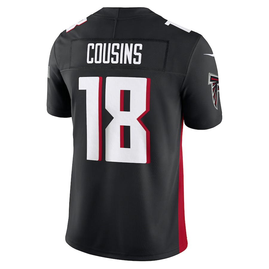 A.Falcons #18 Kirk Cousins Player Black Vapor F.U.S.E. Limited Ldoa Stitched Jerseys