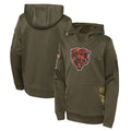 C.Bears ## Bears Blank Player Olive Salute to Service Pullover Hoodies Limited Ldoa Stitched Jerseys