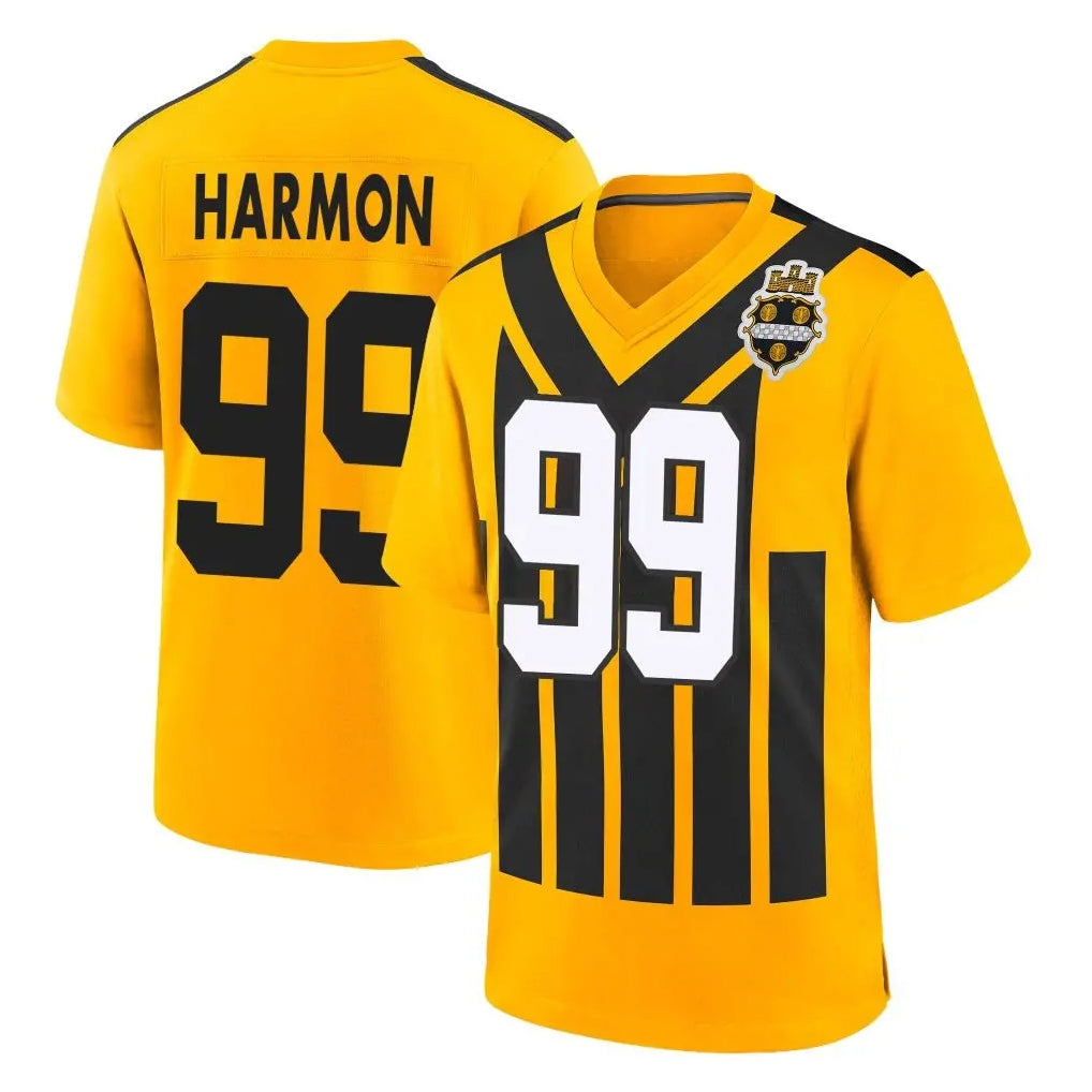 P.Steelers #99 Derrick Harmon Player Gold Limited 1933 Throwback Home Game Ldoa Stitched Jerseys