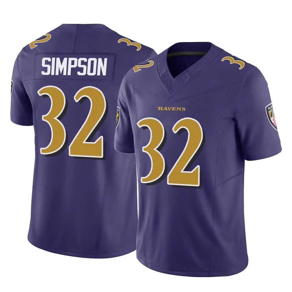 B.Ravens #32 Trenton Simpson Player Purple Vapor F.U.S.E. Limited Ldoa Stitched Jerseys